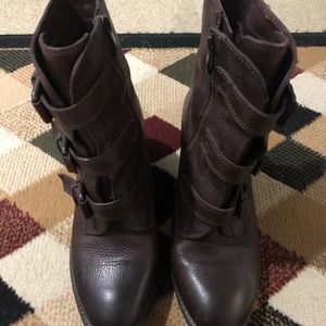 Vince Camuto Brown Combat Boots